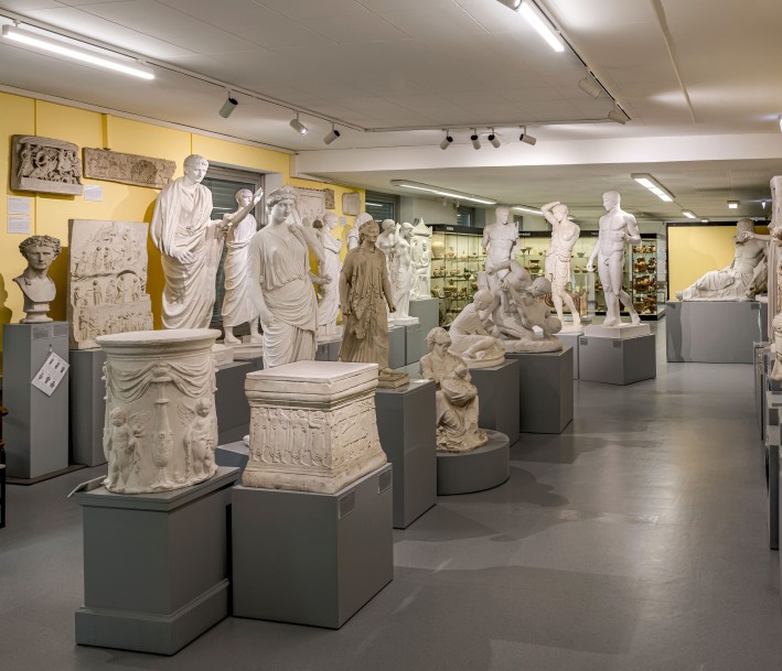 Blick in das Akademische Kunstmuseum mit Abguss- und Originalsammlung