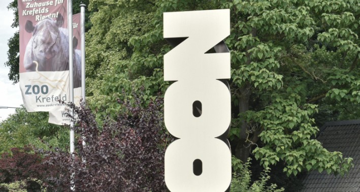 Der Eingang zum Zoo in Krefeld