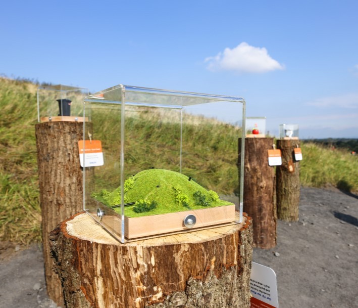 Klimastation auf dem Deponie Erlebnispfad