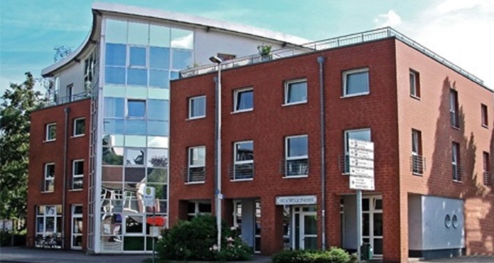 Das Foto zeigt das Gebäude der Stadtbücherei Herzogenrath