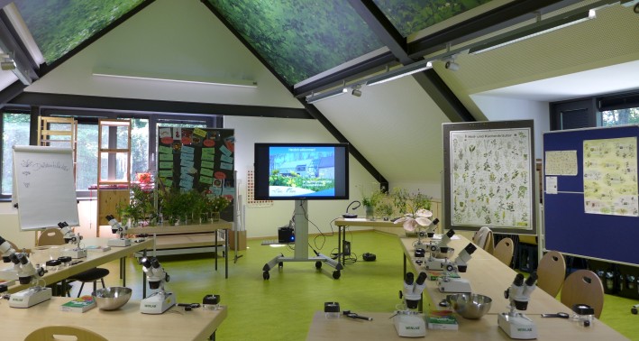 Gruppenraum für Workshops mit Materialien