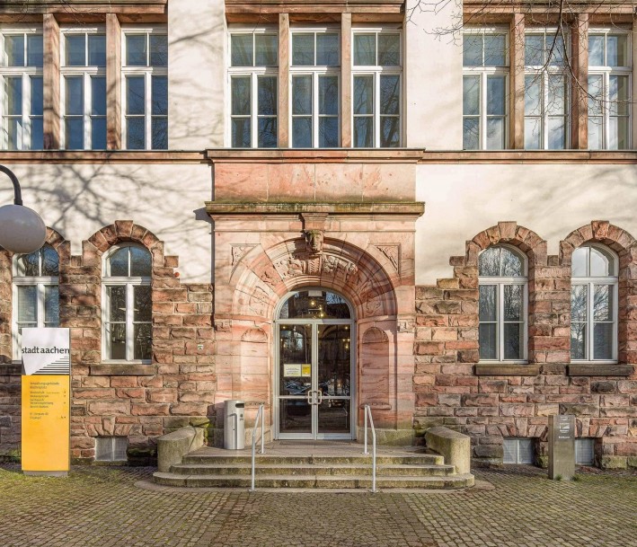 Foto: Peter Hinschläger Blick auf das Gebäude der Musikschule der Stadt Aachen