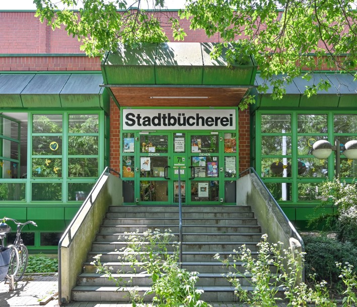 Eingang der Bücherei Langendreer an der Unterstraße 71.