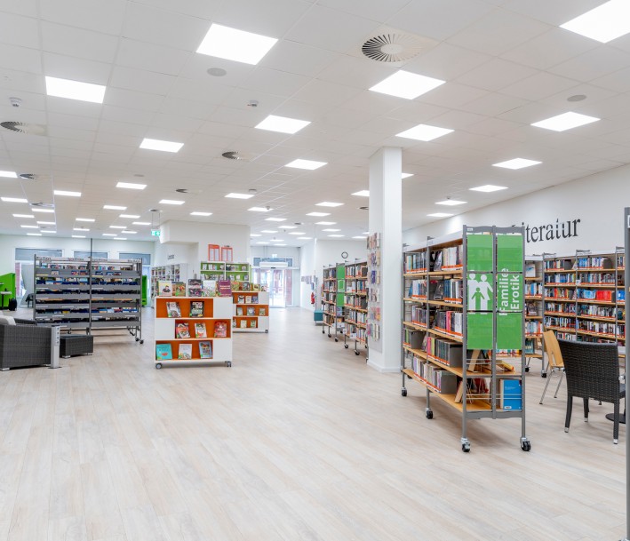 Foto: Stadt Troisdorf Blick auf die Bibliothek von innen