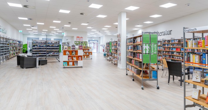 Blick auf die Bibliothek von innen
