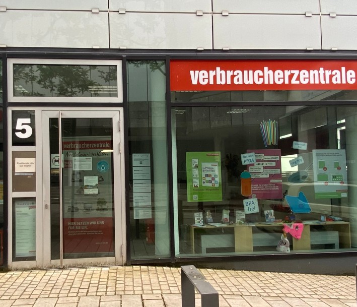 Foto: Verbraucherzentrale NRW Bild vom Eingang der Beratungsstelle