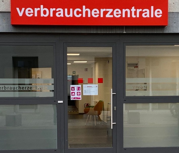 Foto: Verbraucherzentrale NRW Blick auf den Eingang der Beratungsstelle