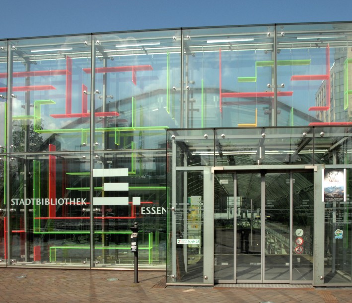 Glasgebäude der Stadtbibliothek Essen