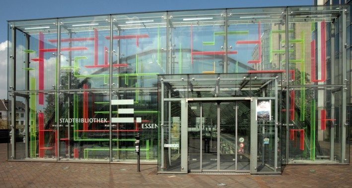 Glasgebäude der Stadtbibliothek Essen