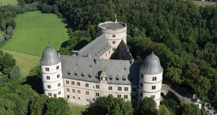 Blick aus der Luft auf die Wewelsburg
