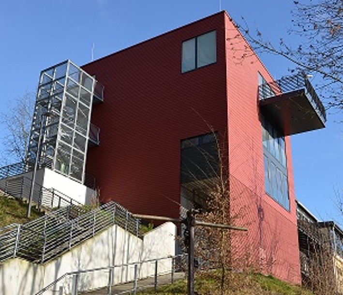 Foto: Unger / Fischereimuseum Bergheim an der Sieg Aufsicht zum Gebäude des Fischereimuseums Bergheim an der Sieg