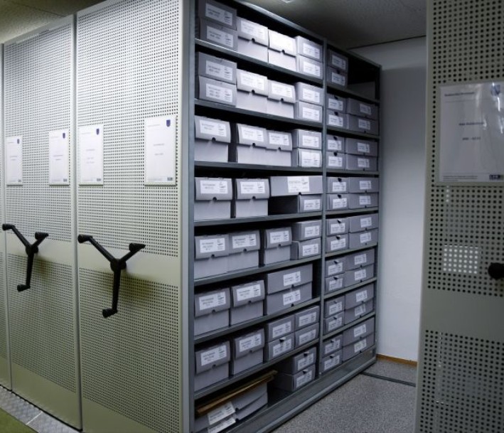 Archivkartons in Kompaktusanlage