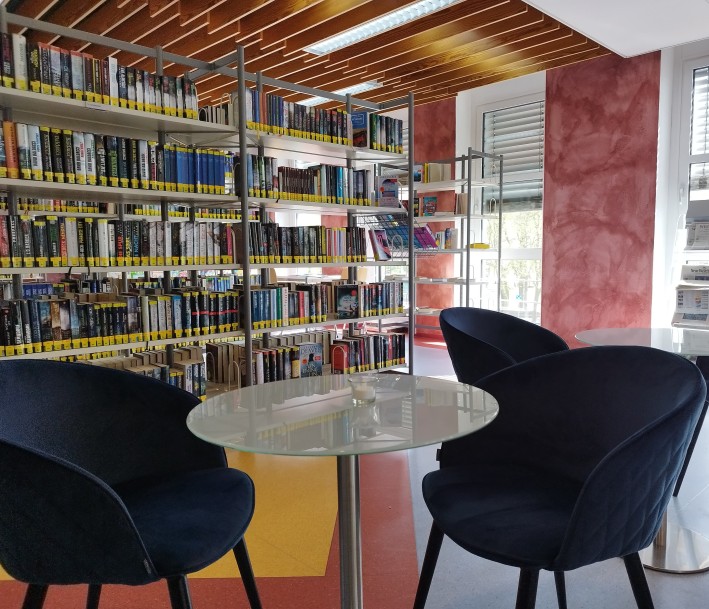 Innenansicht der Stadtbücherei Espelkamp