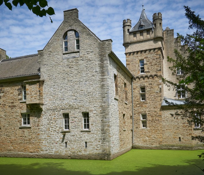 Das Wasserschloss Werdringen, in dem sich der Lernort Archäologiemuseum Hagen befindet.