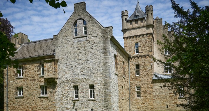 Das Wasserschloss Werdringen, in dem sich der Lernort Archäologiemuseum Hagen befindet.