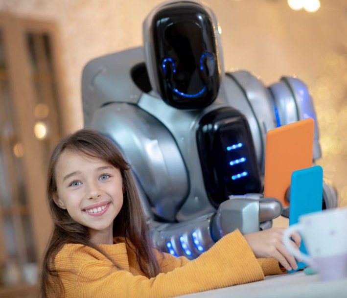 Bildungsbüro Kreis Borken EIn Kind und ein Roboter im Lernort PhänomexX Schülerlabore, Bildungskreis Borken