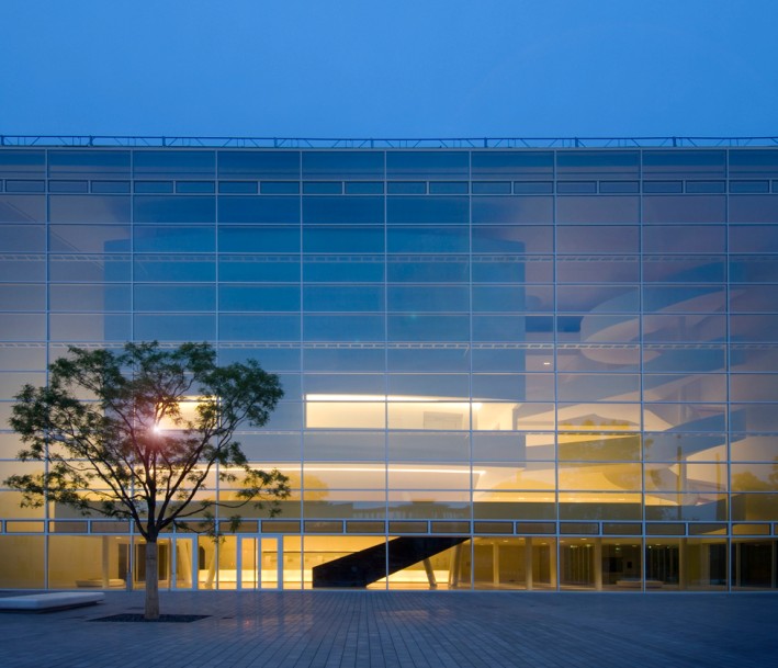 Außenansicht des Gebäudes des Theaters Gütersloh